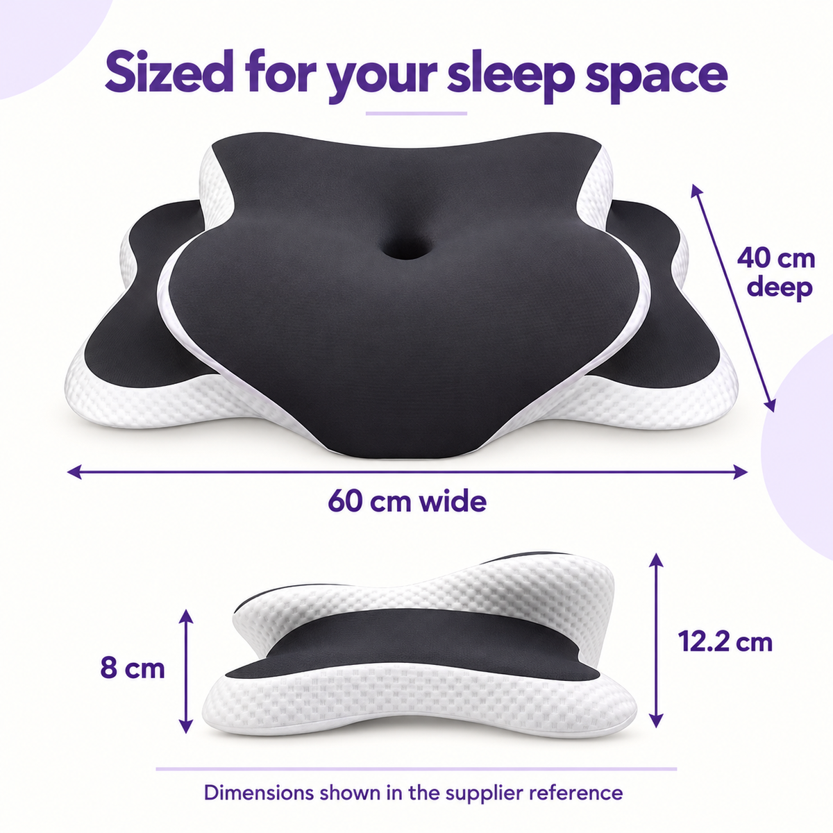 Butterfly Pillow – Ergonomic Cervical Memory Foam Pillow for Side & Back Sleepers