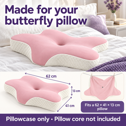 Butterfly Pillowcase – Replacement Cover for Contour Memory Foam Pillow (Case Only)