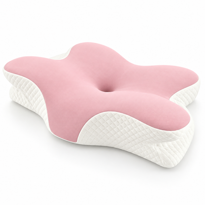 Butterfly PINK PILLOWCASE) – Replacement Cover for Contour Memory Foam Pillow (Case Only)