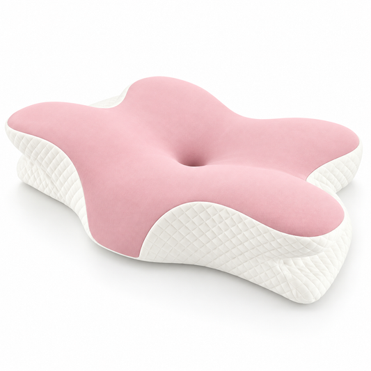 Butterfly PINK PILLOWCASE) – Replacement Cover for Contour Memory Foam Pillow (Case Only)