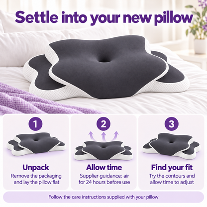 Butterfly Pillow – Ergonomic Cervical Memory Foam Pillow for Side & Back Sleepers